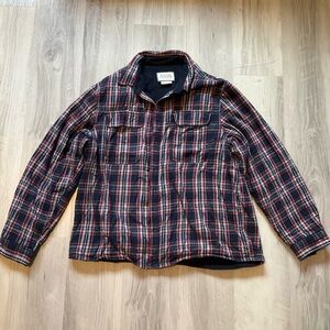 SOLD Vintage Boston Traders XXL Plaid Lined Jacket Red and Blue